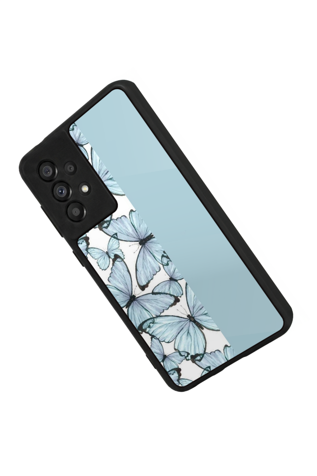 Samsung Galaxy A73 Uyumlu Kelebek Tasarımlı Glossy Premium Kılıf