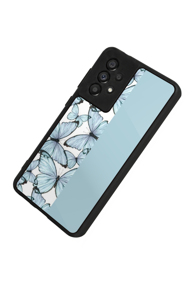 Samsung Galaxy A73 Uyumlu Kelebek Tasarımlı Glossy Premium Kılıf