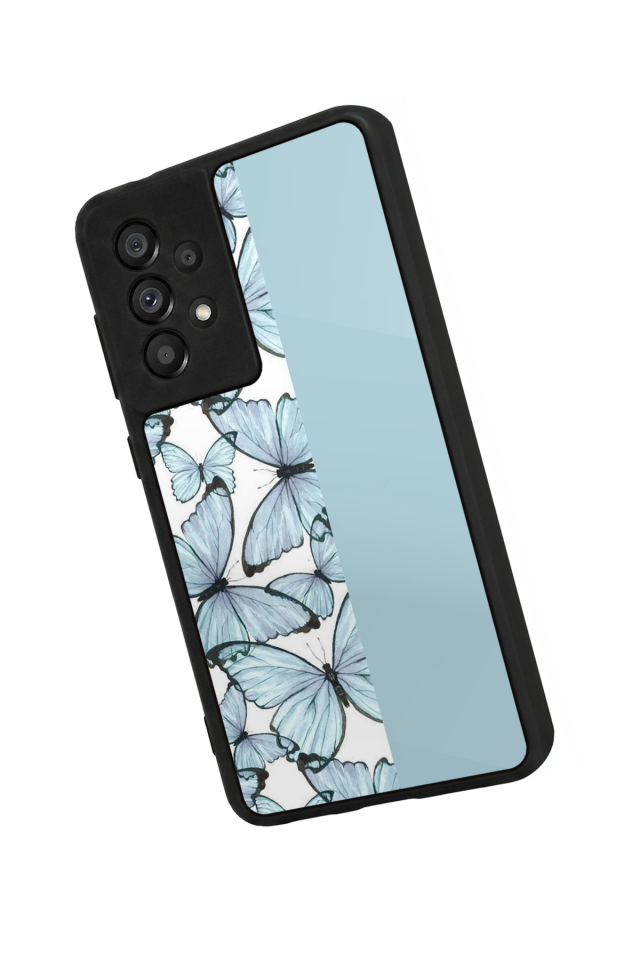 Samsung Galaxy A73 Uyumlu Kelebek Tasarımlı Glossy Premium Kılıf
