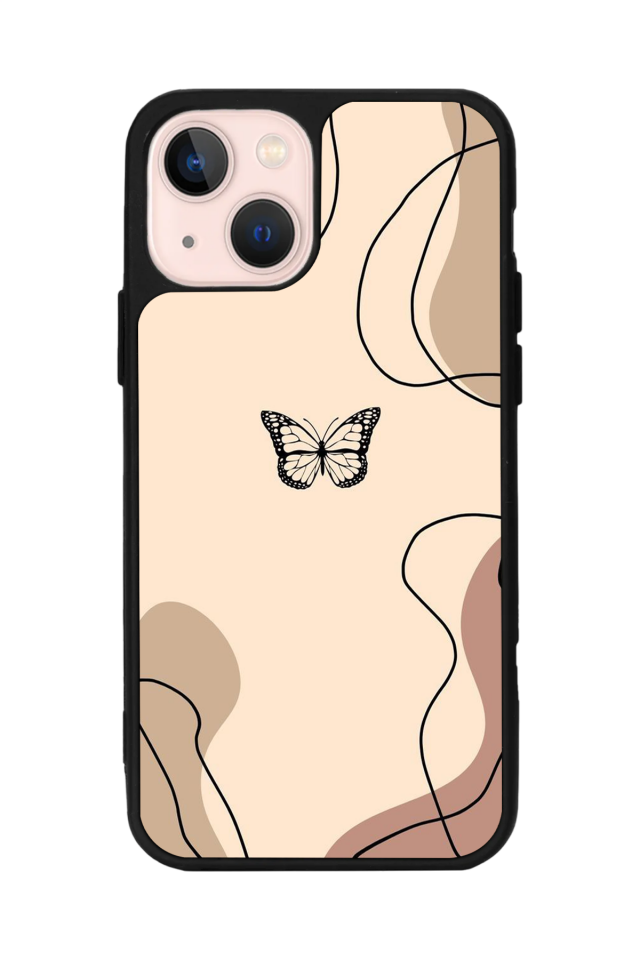 iPhone 14 Plus Uyumlu Kelebek Tasarımlı Glossy Premium Kılıf
