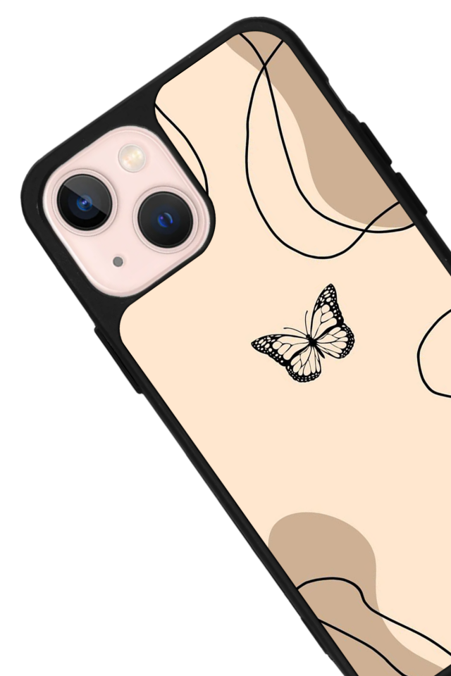 iPhone 14 Plus Uyumlu Kelebek Tasarımlı Glossy Premium Kılıf