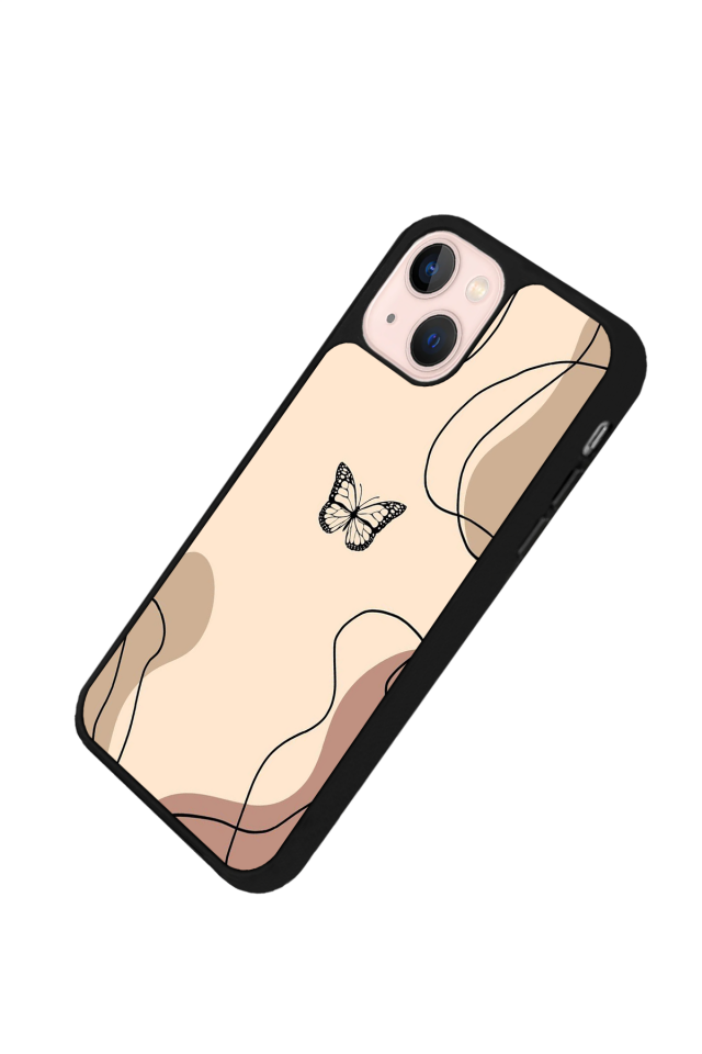 iPhone 14 Plus Uyumlu Kelebek Tasarımlı Glossy Premium Kılıf