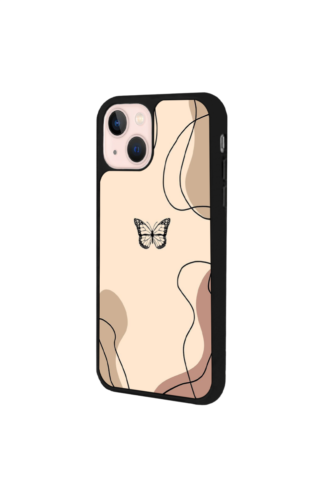 iPhone 14 Plus Uyumlu Kelebek Tasarımlı Glossy Premium Kılıf