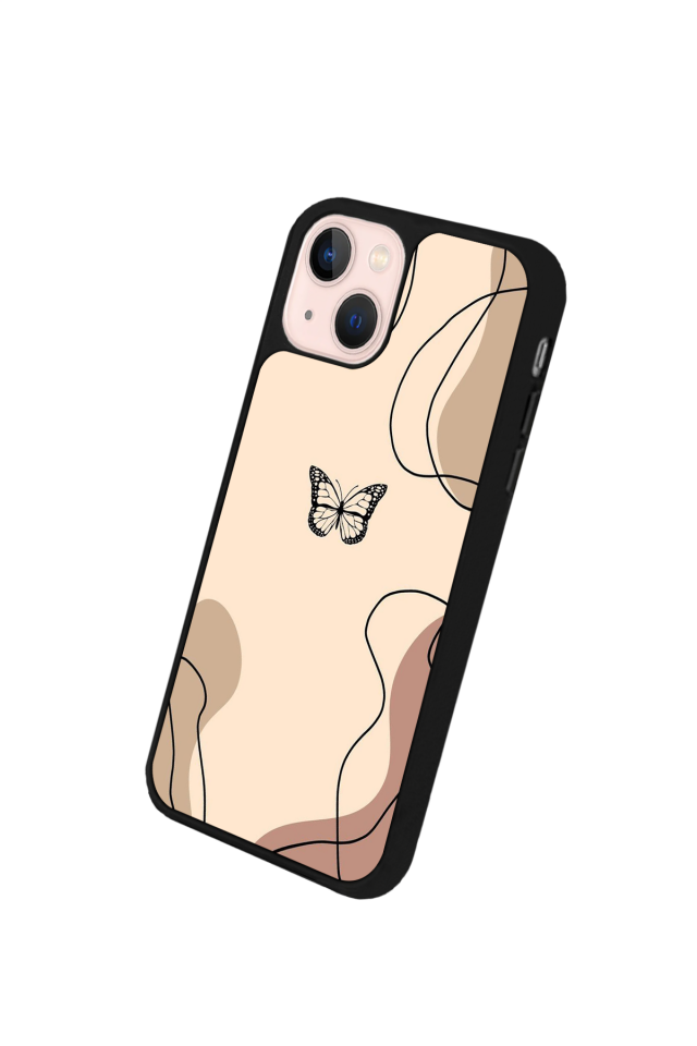 iPhone 14 Plus Uyumlu Kelebek Tasarımlı Glossy Premium Kılıf