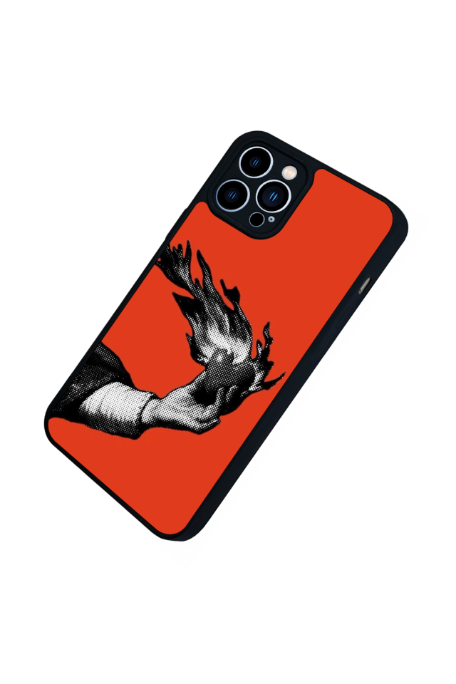 iPhone 12 Pro Max Uyumlu Kirmizi Tasarımlı Glossy Premium Kılıf