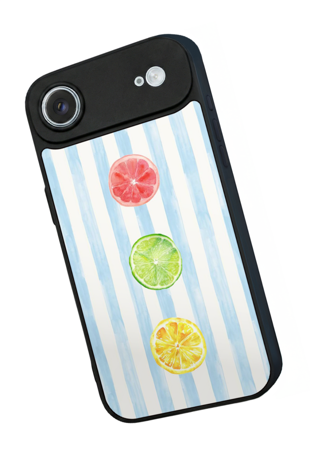 iPhone 17 Air Uyumlu Limon Tasarımlı Glossy Premium Kılıf