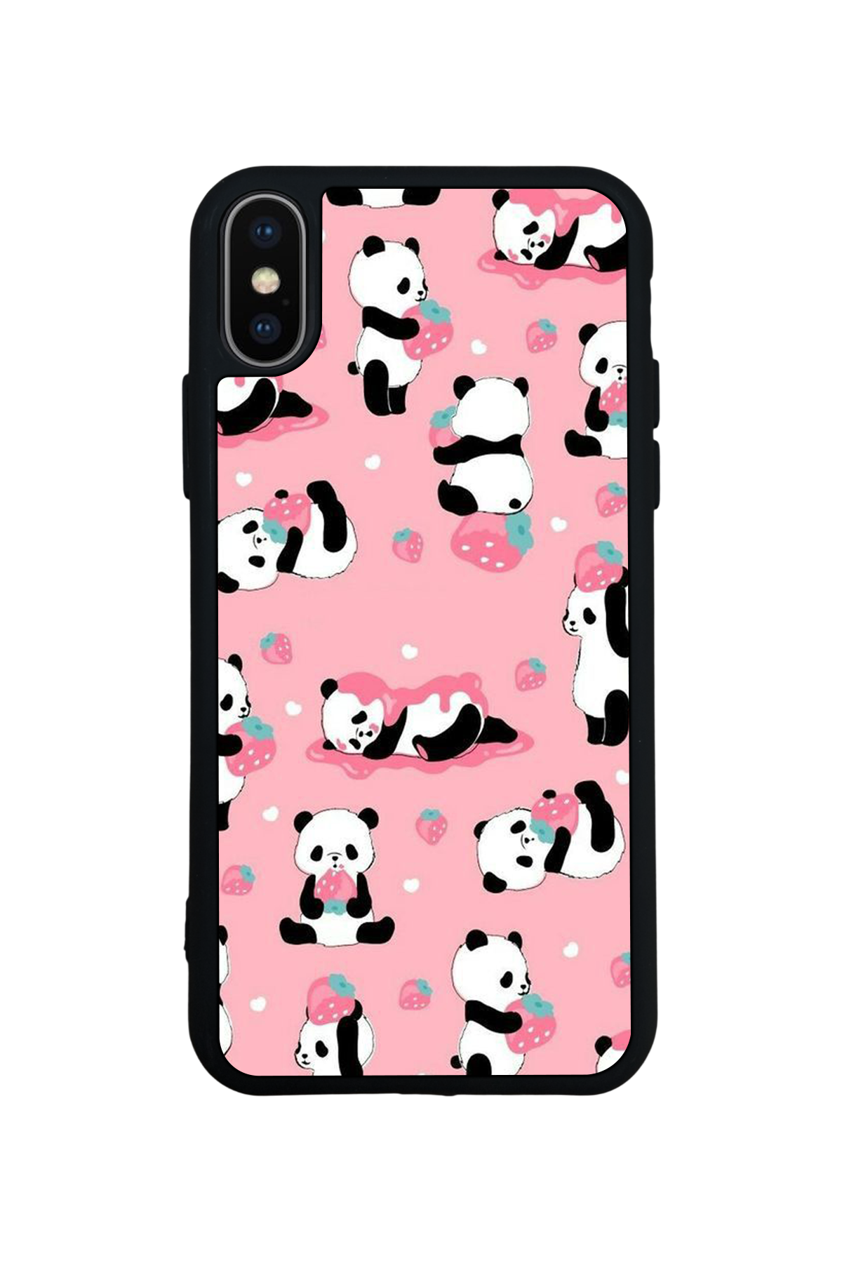 iPhone XS Max Uyumlu Panda Tasarımlı Glossy Premium Kılıf