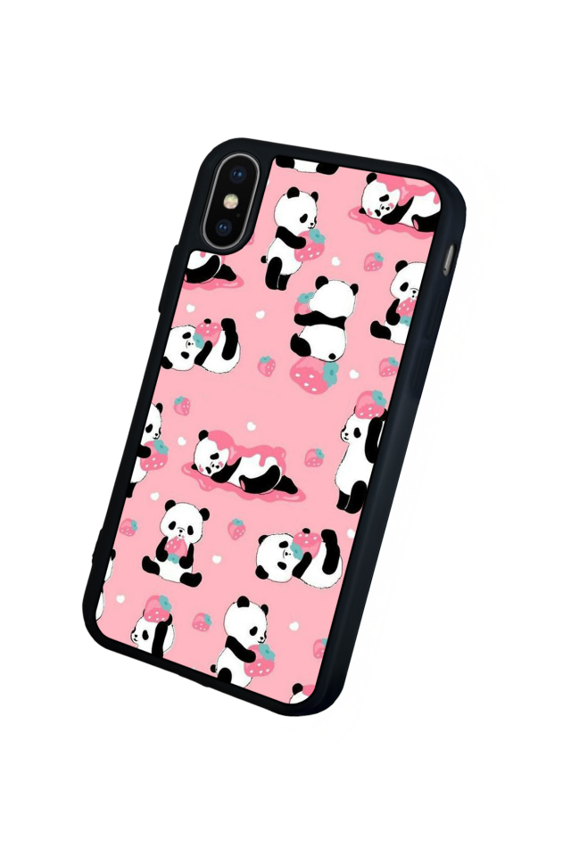iPhone XS Max Uyumlu Panda Tasarımlı Glossy Premium Kılıf