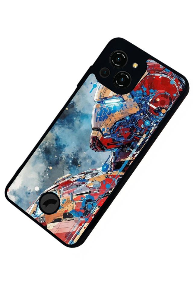 Reeder S23 Pro Max Uyumlu Iron Man ( Demir Adam ) Tasarımlı Glossy Premium Kılıf