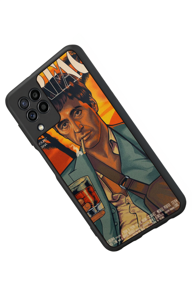 Samsung Galaxy M32 Uyumlu Scarface Tasarımlı Glossy Premium Kılıf