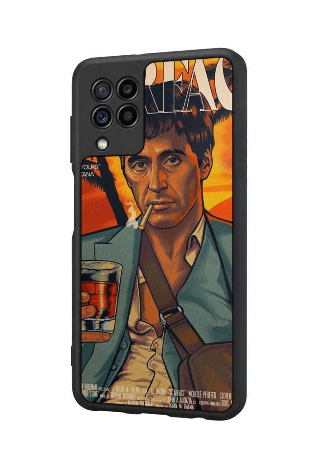 Samsung Galaxy M32 Uyumlu Scarface Tasarımlı Glossy Premium Kılıf