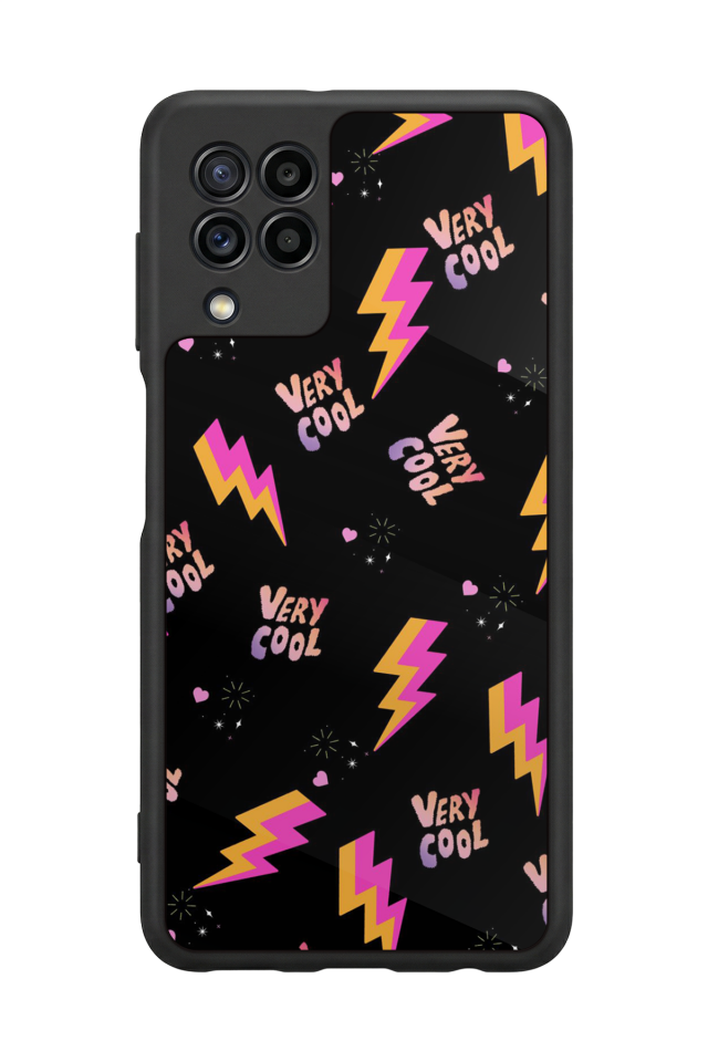 Samsung Galaxy M32 Uyumlu Simsek Tasarımlı Glossy Premium Kılıf