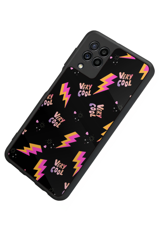 Samsung Galaxy M32 Uyumlu Simsek Tasarımlı Glossy Premium Kılıf