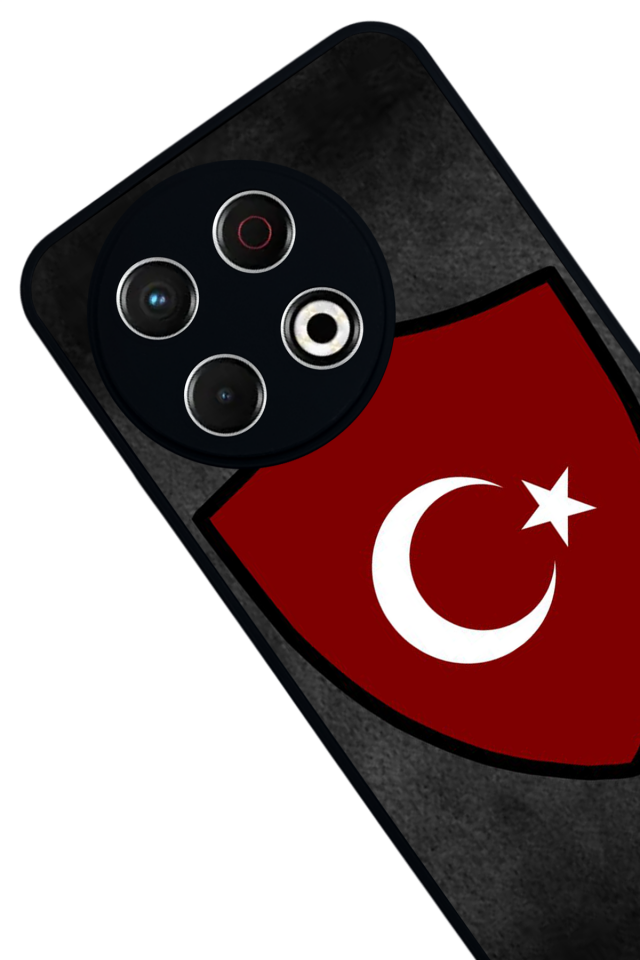 Tecno Spark 30 Pro Uyumlu Türk Bayragi Tasarımlı Glossy Premium Kılıf