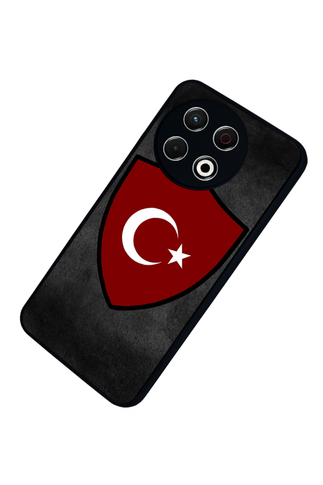 Tecno Spark 30 Pro Uyumlu Türk Bayragi Tasarımlı Glossy Premium Kılıf