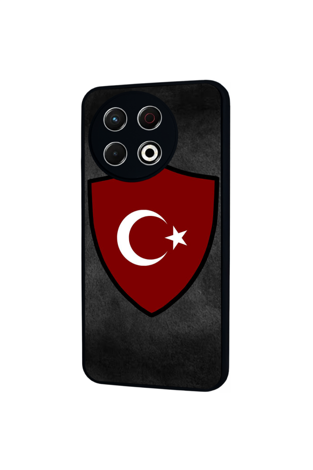 Tecno Spark 30 Pro Uyumlu Türk Bayragi Tasarımlı Glossy Premium Kılıf