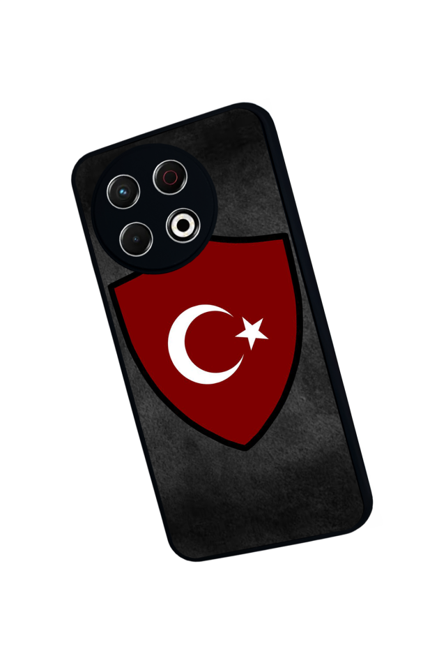 Tecno Spark 30 Pro Uyumlu Türk Bayragi Tasarımlı Glossy Premium Kılıf