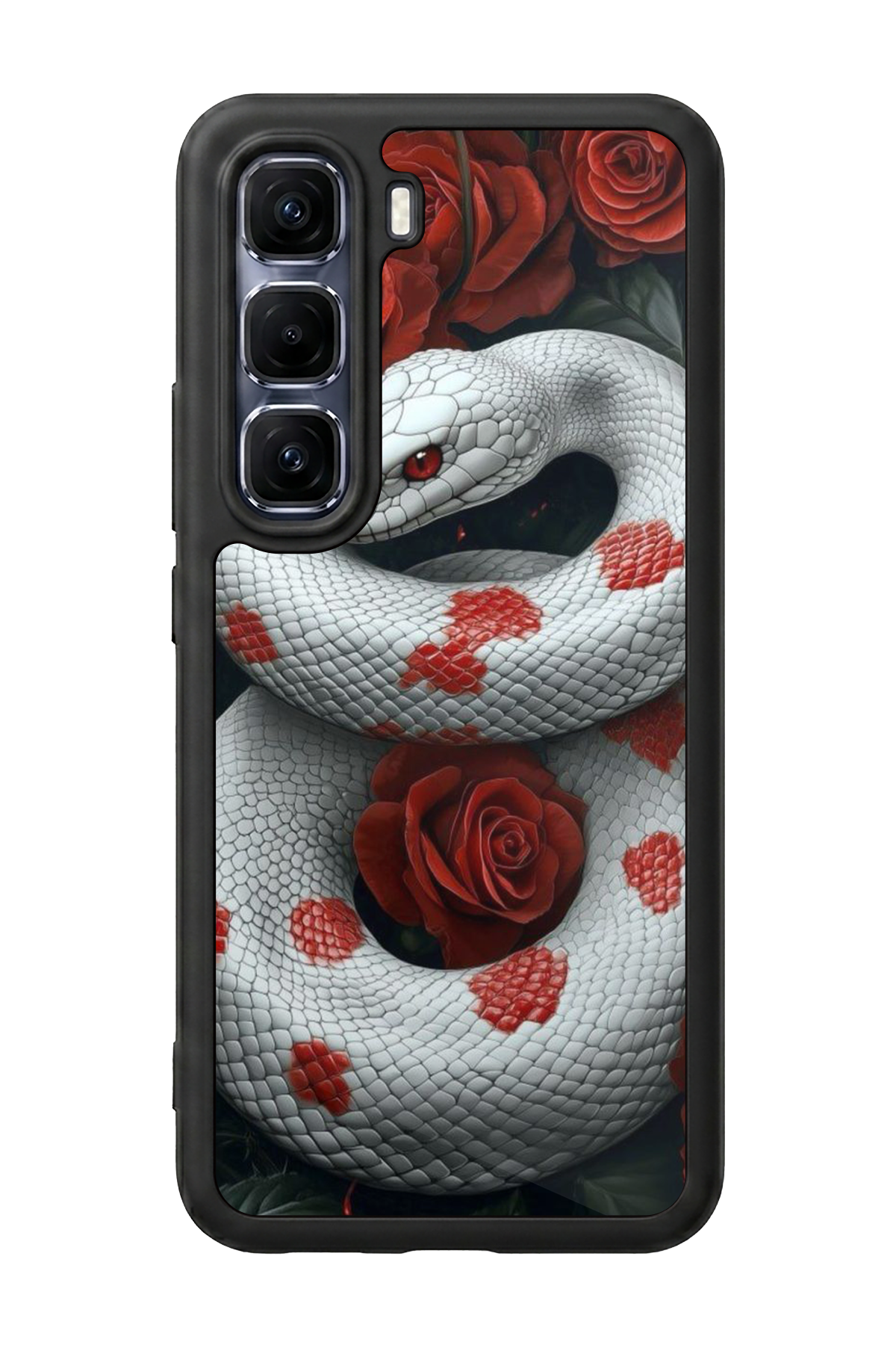 Infinix Hot 60 Pro Plus Uyumlu Yılan Tasarımlı Glossy Premium Kılıf