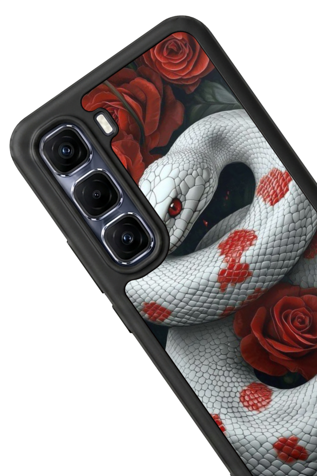 Infinix Hot 60 Pro Plus Uyumlu Yılan Tasarımlı Glossy Premium Kılıf