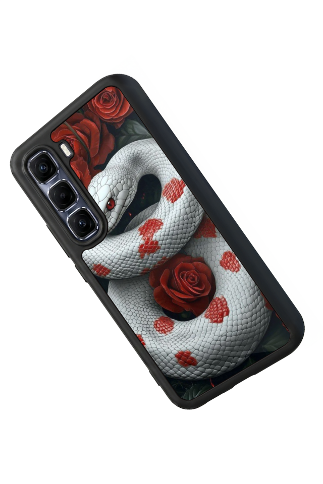 Infinix Hot 60 Pro Plus Uyumlu Yılan Tasarımlı Glossy Premium Kılıf