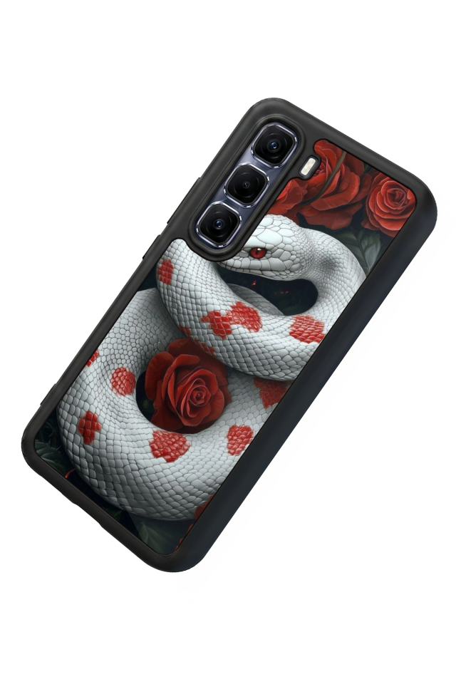 Infinix Hot 60 Pro Plus Uyumlu Yılan Tasarımlı Glossy Premium Kılıf