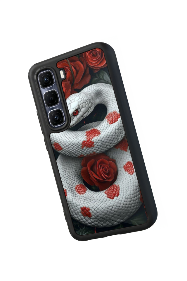 Infinix Hot 60 Pro Plus Uyumlu Yılan Tasarımlı Glossy Premium Kılıf