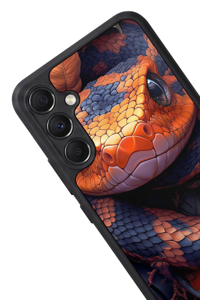 Samsung Galaxy A34 Uyumlu Yılan Tasarımlı Glossy Premium Kılıf