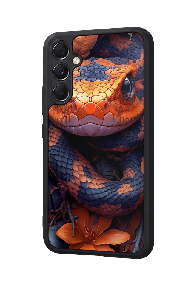Samsung Galaxy A34 Uyumlu Yılan Tasarımlı Glossy Premium Kılıf