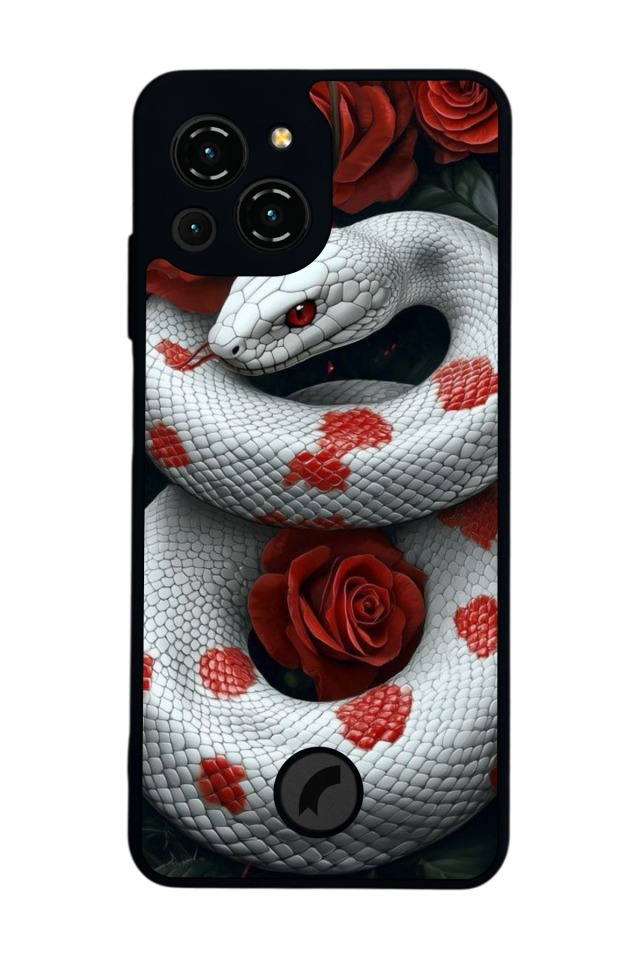 Reeder S23 Pro Max Uyumlu Yılan Tasarımlı Glossy Premium Kılıf