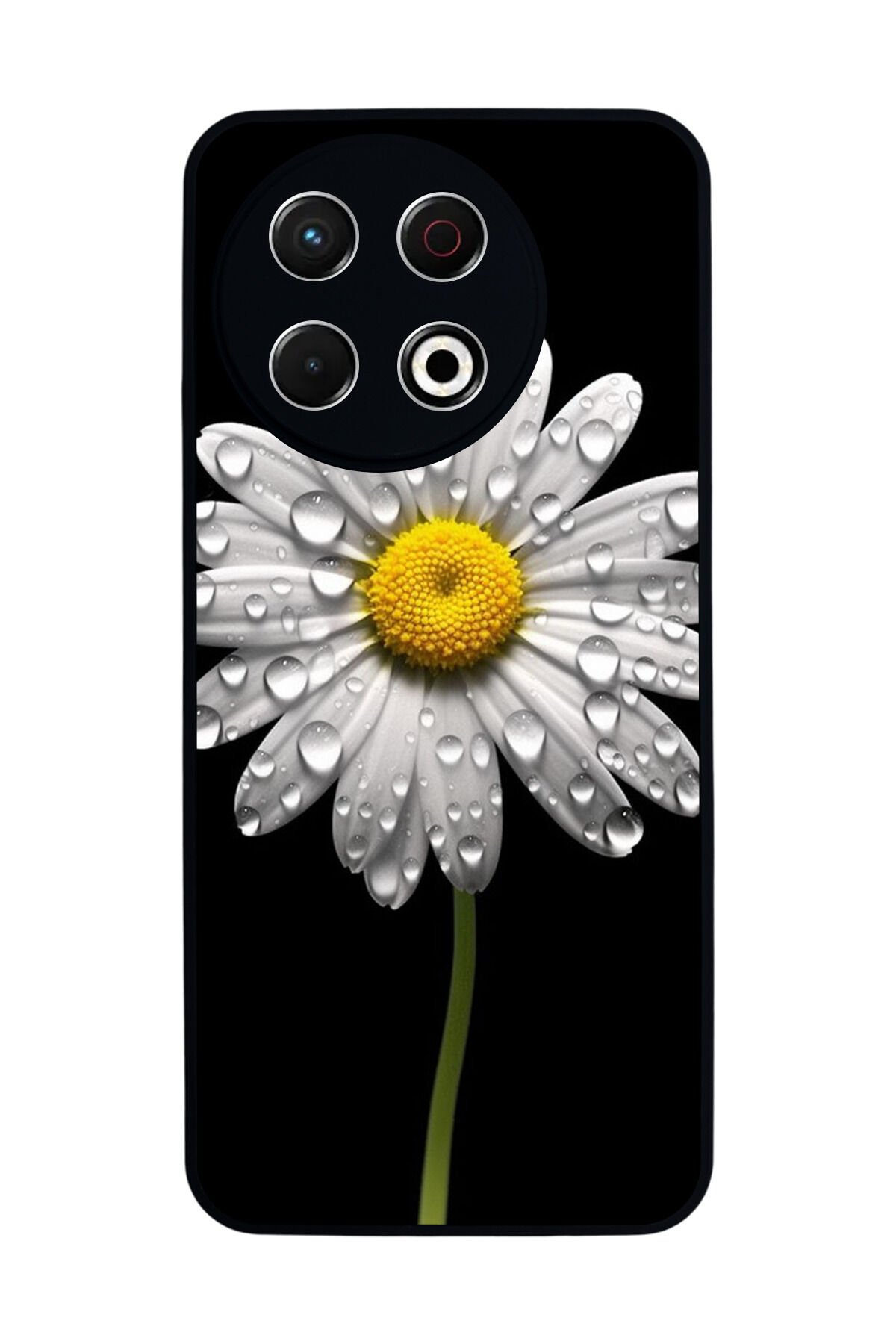 Tecno Spark 30 Pro Uyumlu Papatya Tasarımlı Glossy Premium Kılıf