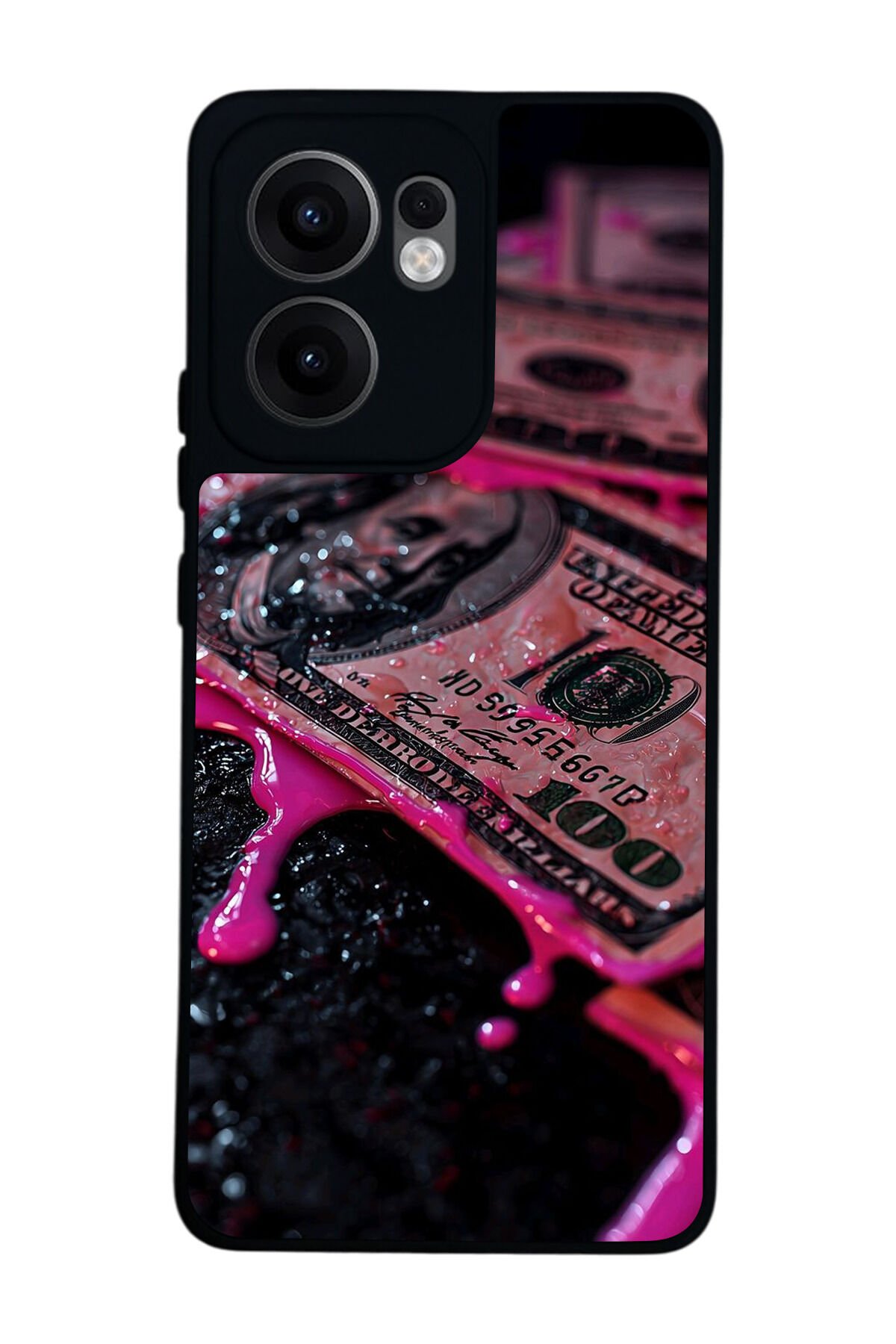 Oppo Reno 13F Uyumlu Para Tasarımlı Glossy Premium Kılıf