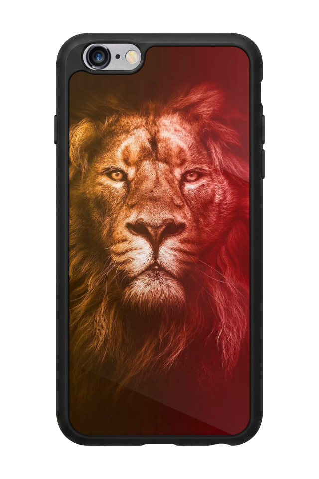 iPhone 6 Plus Uyumlu Aslan Tasarımlı Glossy Premium Kılıf