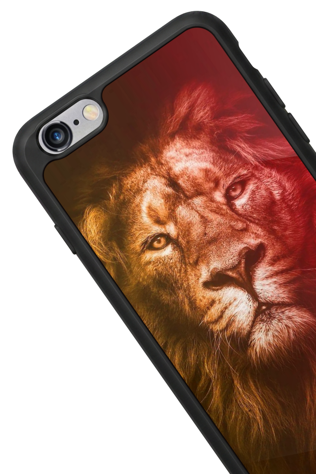 iPhone 6 Plus Uyumlu Aslan Tasarımlı Glossy Premium Kılıf