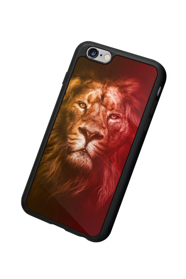 iPhone 6 Plus Uyumlu Aslan Tasarımlı Glossy Premium Kılıf