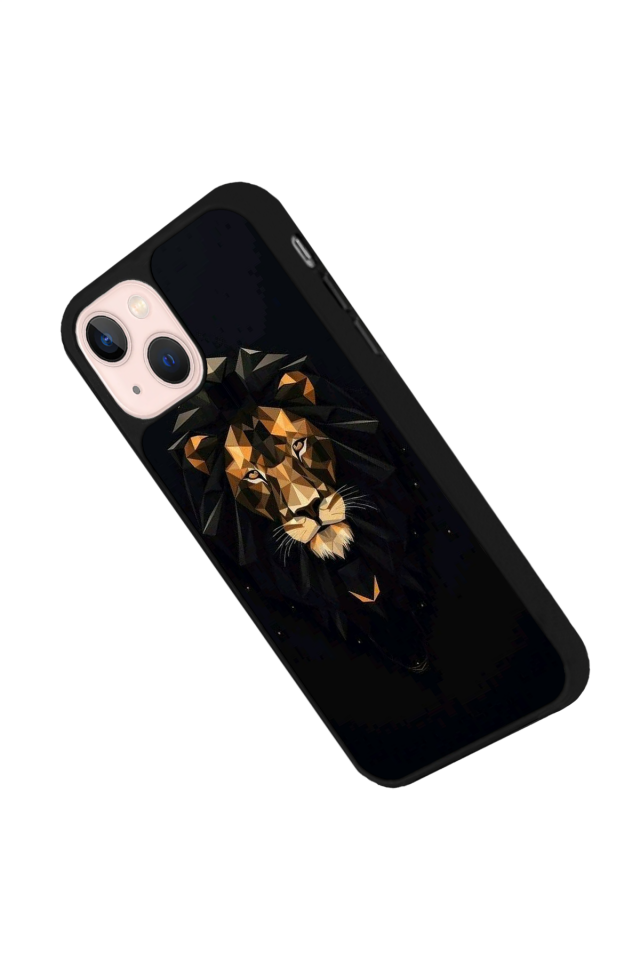 iPhone 13 Mini Uyumlu Aslan Tasarımlı Glossy Premium Kılıf