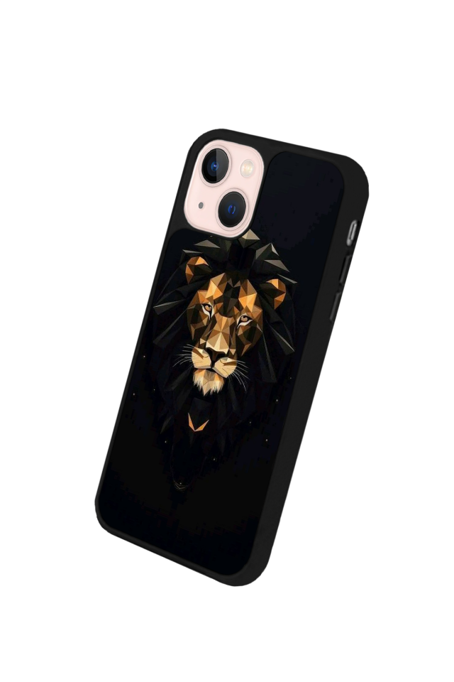 iPhone 13 Mini Uyumlu Aslan Tasarımlı Glossy Premium Kılıf
