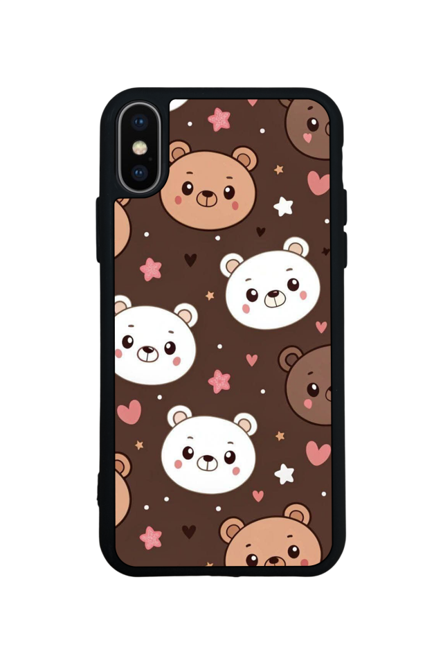 iPhone XS Max Uyumlu Ayı Tasarımlı Glossy Premium Kılıf