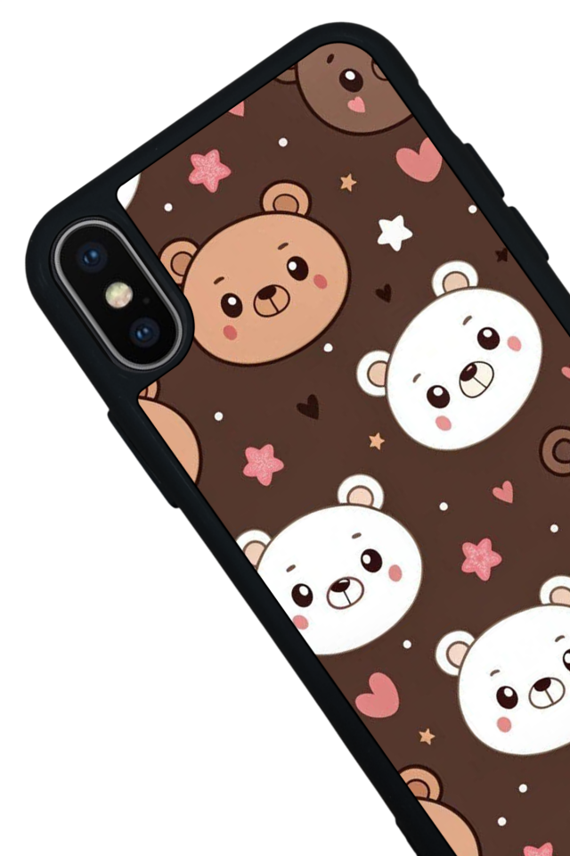 iPhone XS Max Uyumlu Ayı Tasarımlı Glossy Premium Kılıf