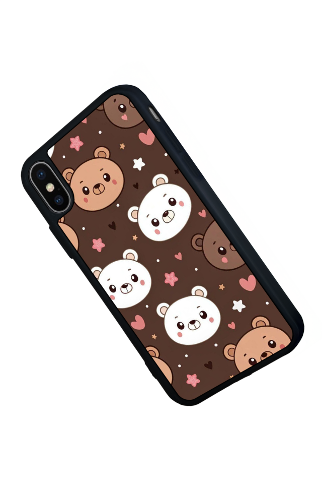 iPhone XS Max Uyumlu Ayı Tasarımlı Glossy Premium Kılıf