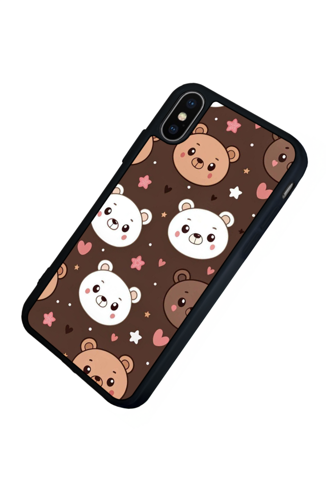 iPhone XS Max Uyumlu Ayı Tasarımlı Glossy Premium Kılıf