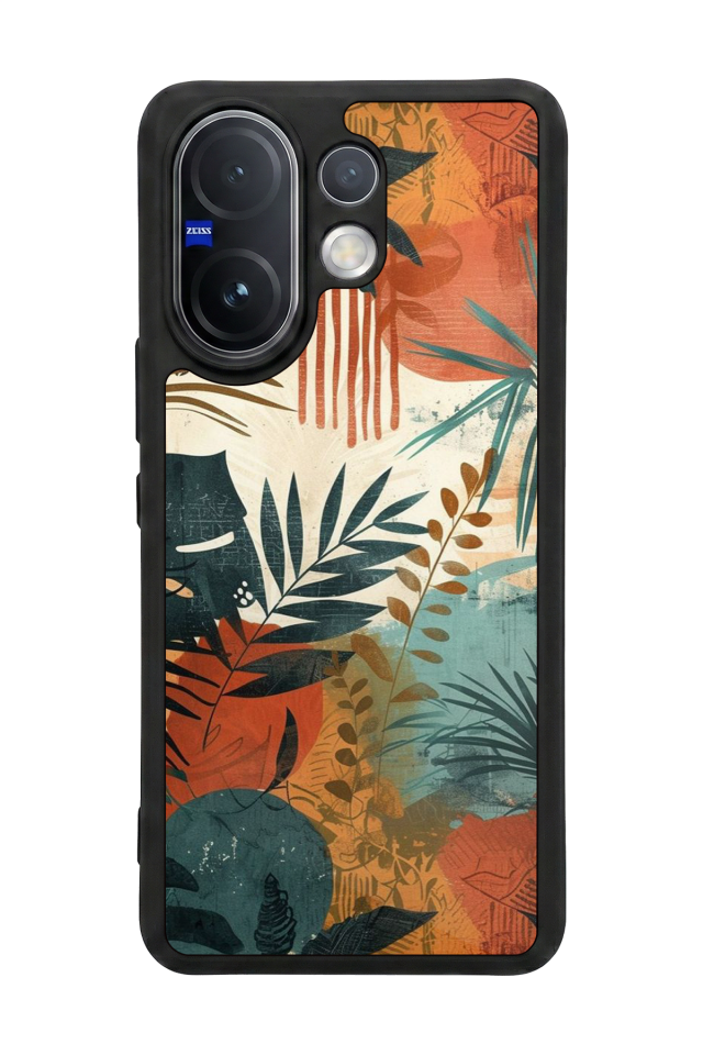 Vivo V60 Uyumlu Botanik Tasarımlı Glossy Premium Kılıf