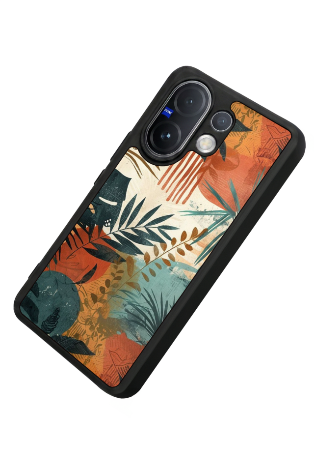 Vivo V60 Uyumlu Botanik Tasarımlı Glossy Premium Kılıf