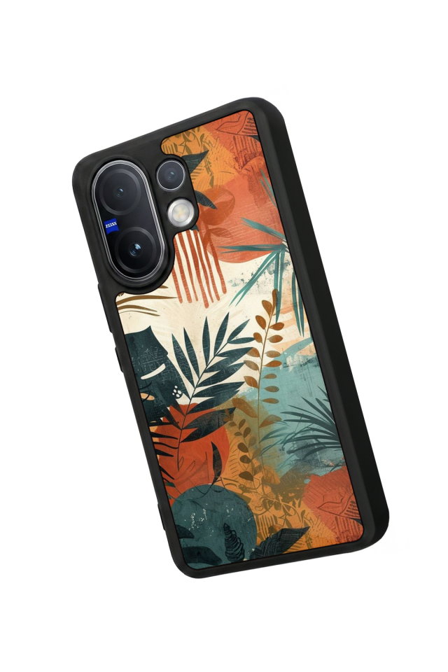 Vivo V60 Uyumlu Botanik Tasarımlı Glossy Premium Kılıf