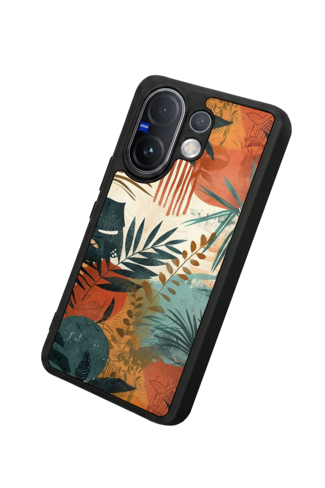 Vivo V60 Uyumlu Botanik Tasarımlı Glossy Premium Kılıf