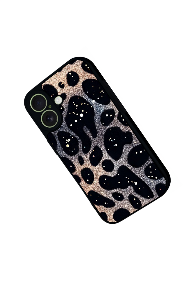 iPhone 17 Uyumlu Hologram Leopar Tasarımlı Glossy Premium Kılıf