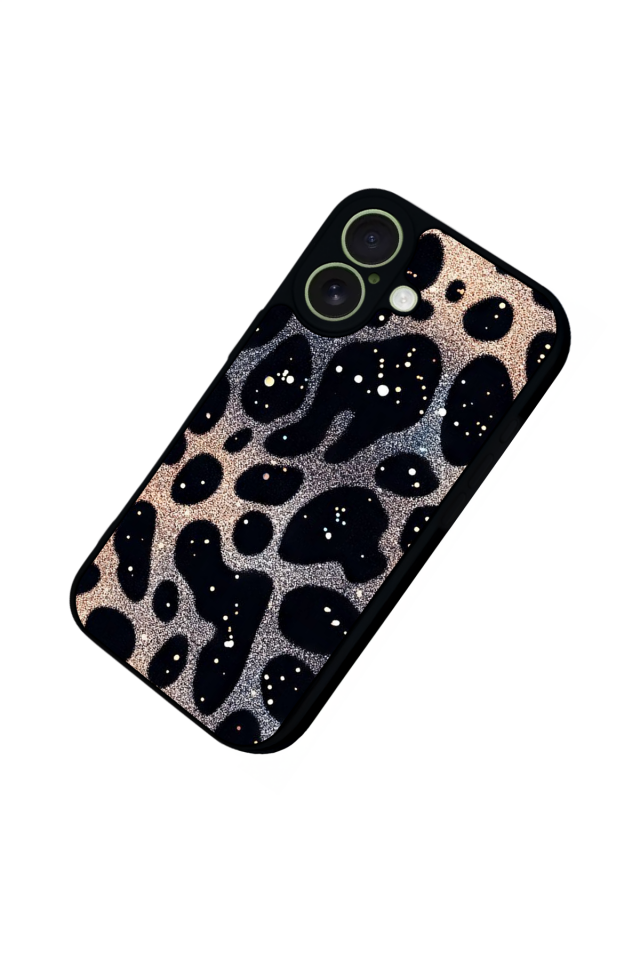 iPhone 17 Uyumlu Hologram Leopar Tasarımlı Glossy Premium Kılıf