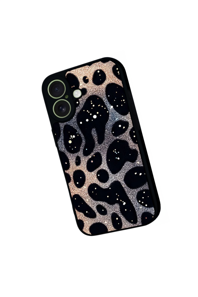 iPhone 17 Uyumlu Hologram Leopar Tasarımlı Glossy Premium Kılıf