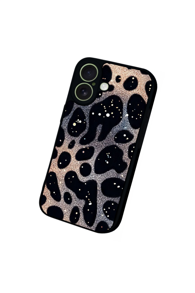 iPhone 17 Uyumlu Hologram Leopar Tasarımlı Glossy Premium Kılıf