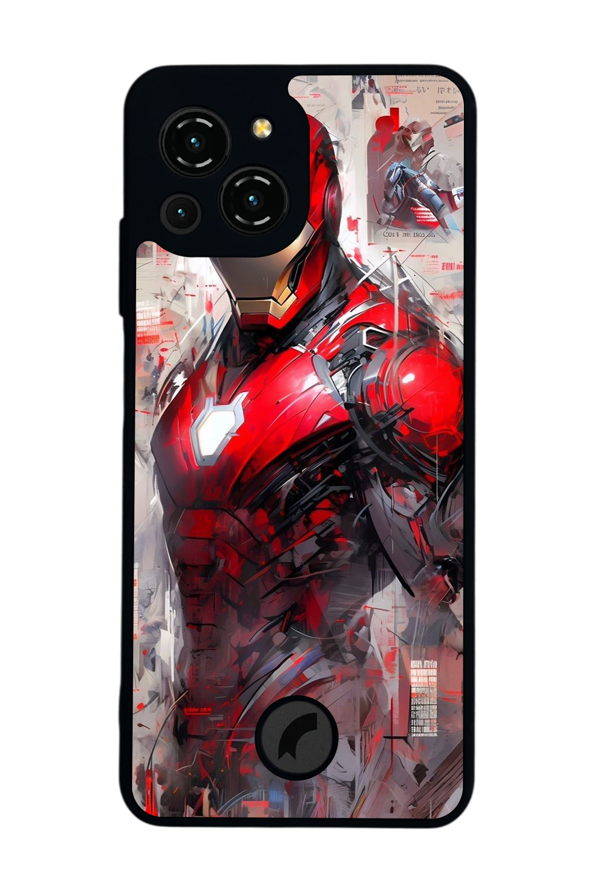 Reeder S23 Pro Max Uyumlu Iron Man ( Demir Adam ) Tasarımlı Glossy Premium Kılıf