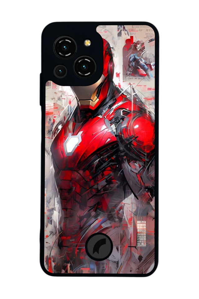 Reeder S23 Pro Max Uyumlu Iron Man ( Demir Adam ) Tasarımlı Glossy Premium Kılıf